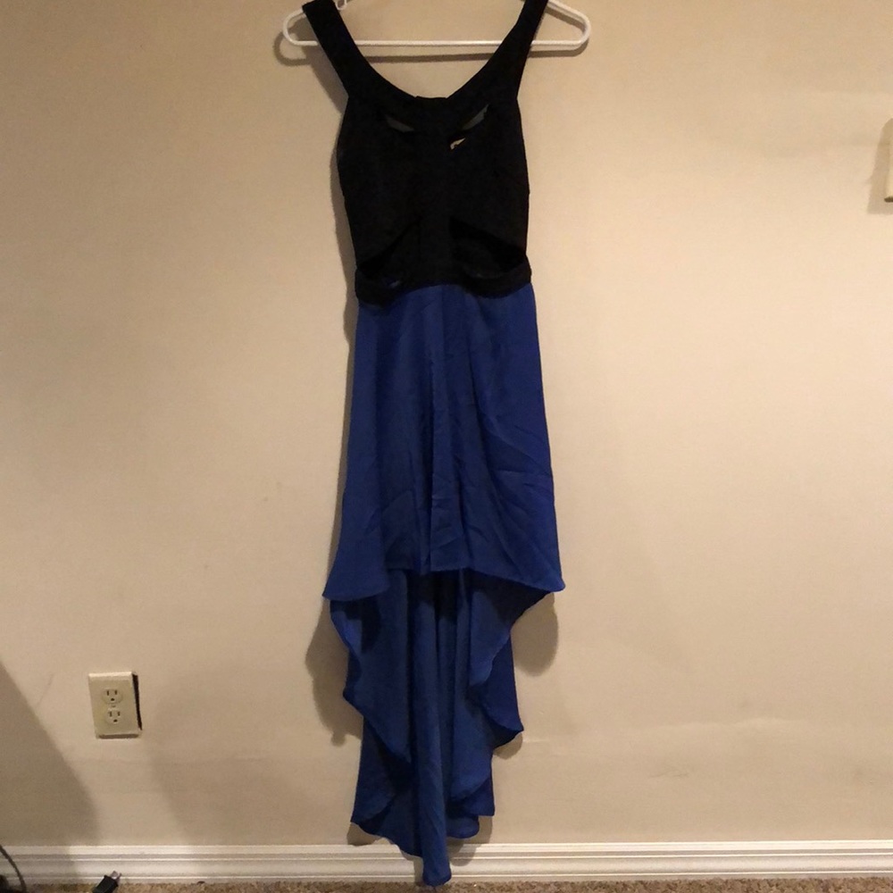 High low black and blue dress size small by Reverse